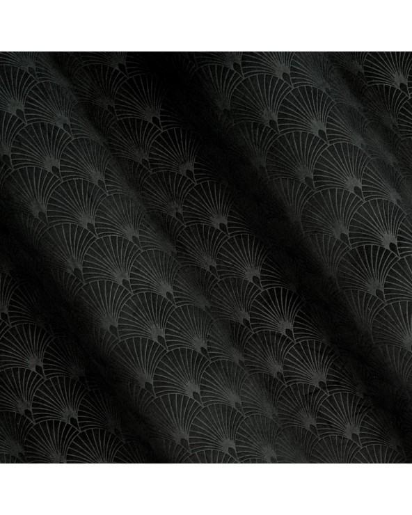 Zasłona welwetowa 140x250 Julia czarna z przelotkami