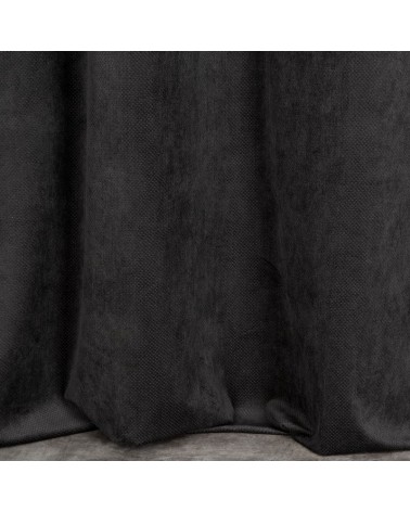 Zasłona welwetowa 140x250 Milo czarna z przelotkami