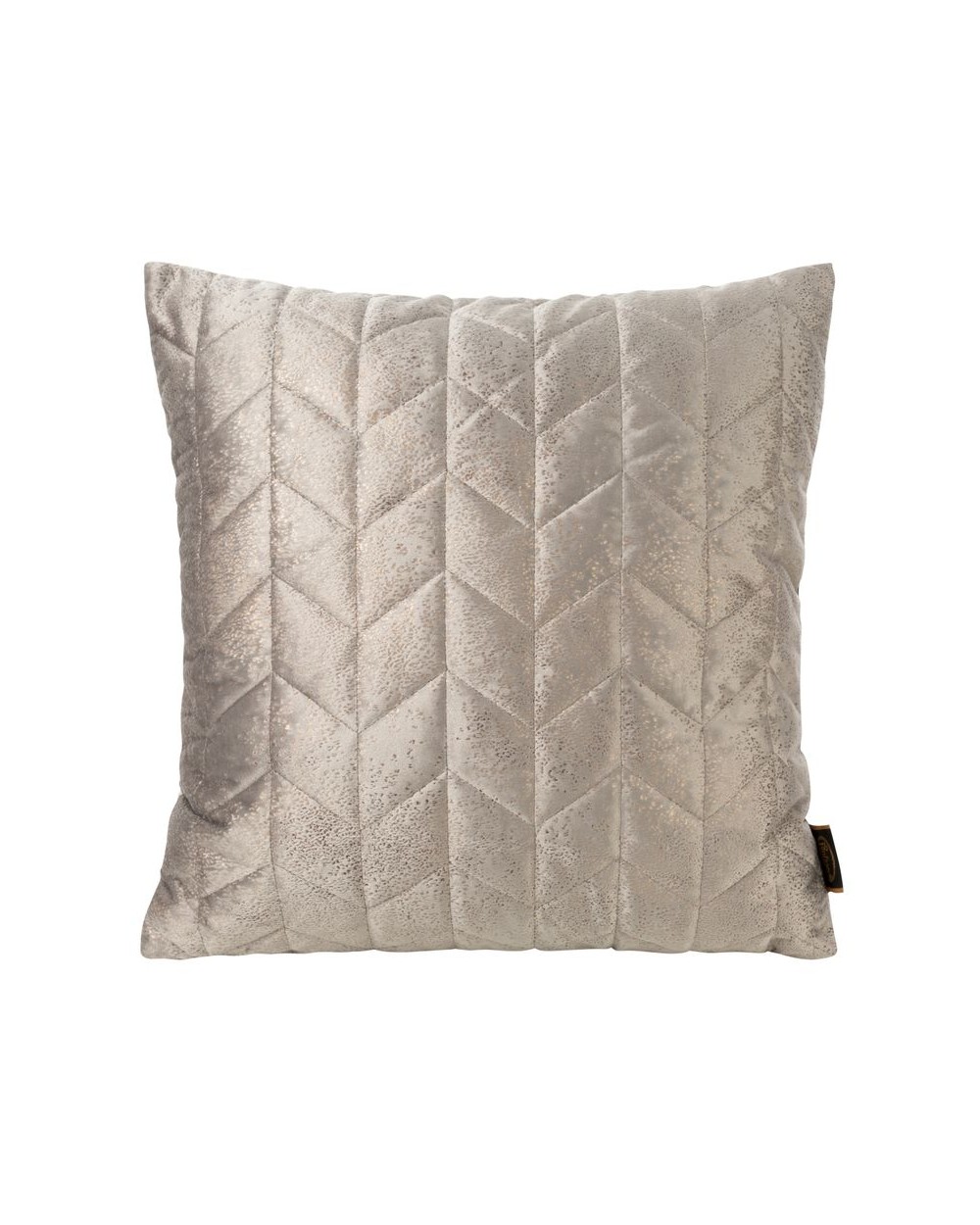 Poszewka velvet 45x45 Agata beżowa/złota