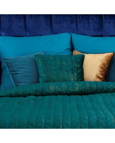 Poszewka velvet 45x45 Agata beżowa/złota