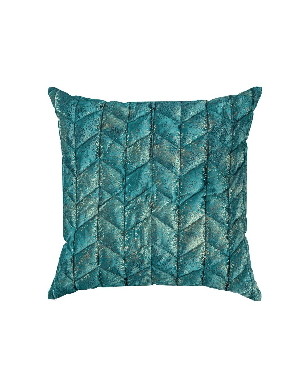 Poszewka velvet 45x45 Agata turkusowa/złota