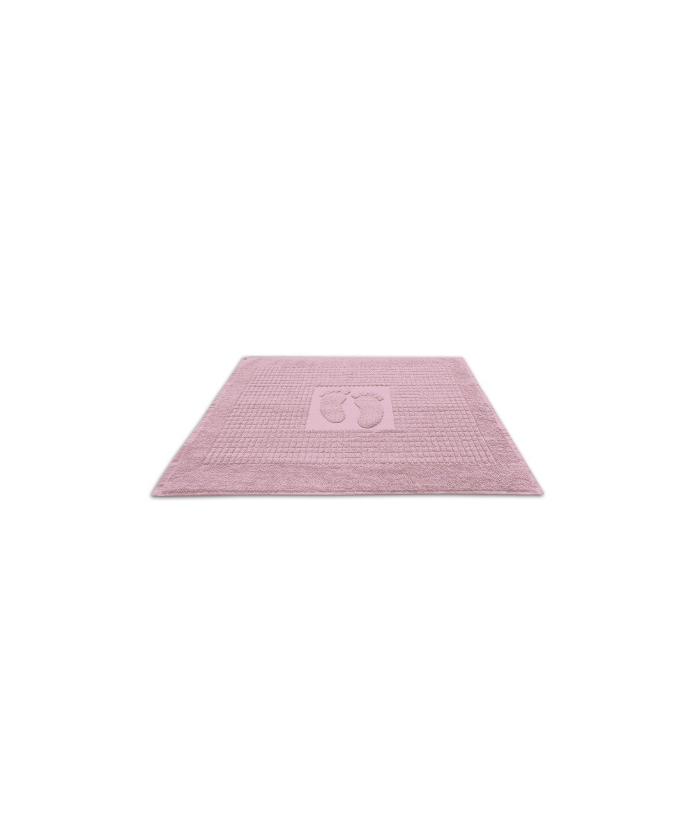 Dywanik łazienkowy bawełna 50x70 stopki róż kwarcowy