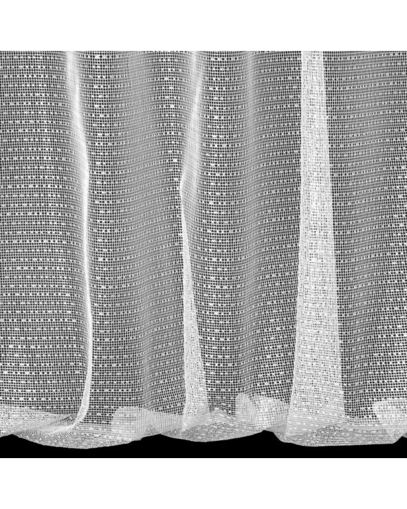 Firana z siateczki 400x250 Katriana biała z przelotkami
