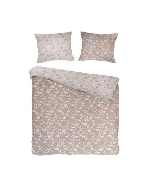 Pościel bawełna 200x220 + 2x70x80 Spring Light Brown Jaquard