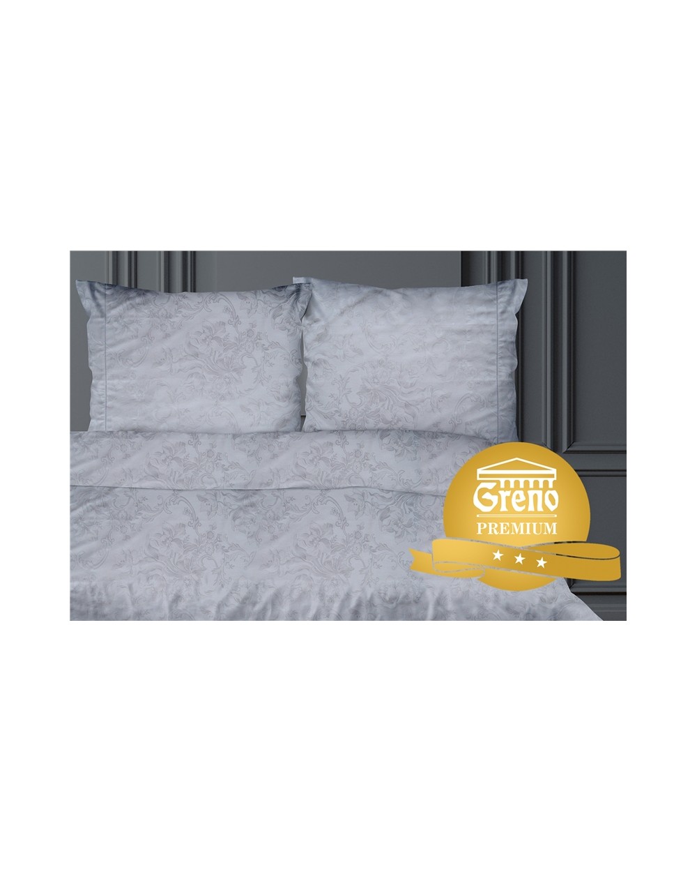 Poszwa Adamaszek Wenecki 160x200 Popiel Luxury Premium