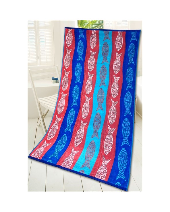 Ręcznik plażowy bawełna 90x170 Bora Bora fuksja
