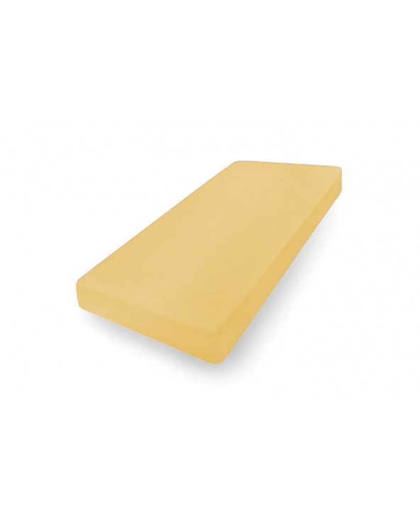 Prześcieradło bawełna jersey 60x120 z gumką żółte Matex