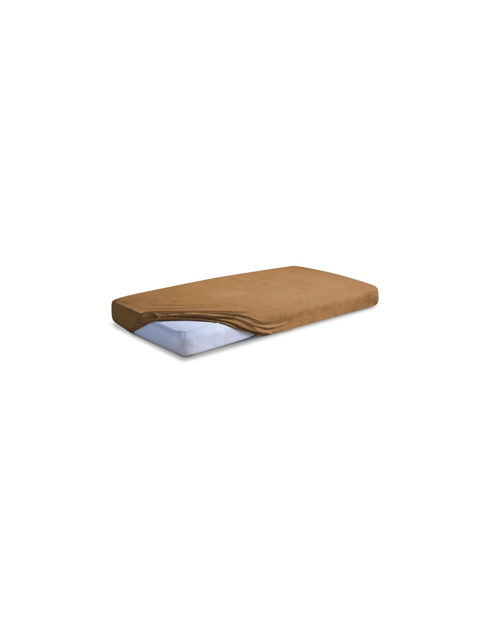 Prześcieradło frotte 140x200 z gumką jasnobrązowe Classic Matex