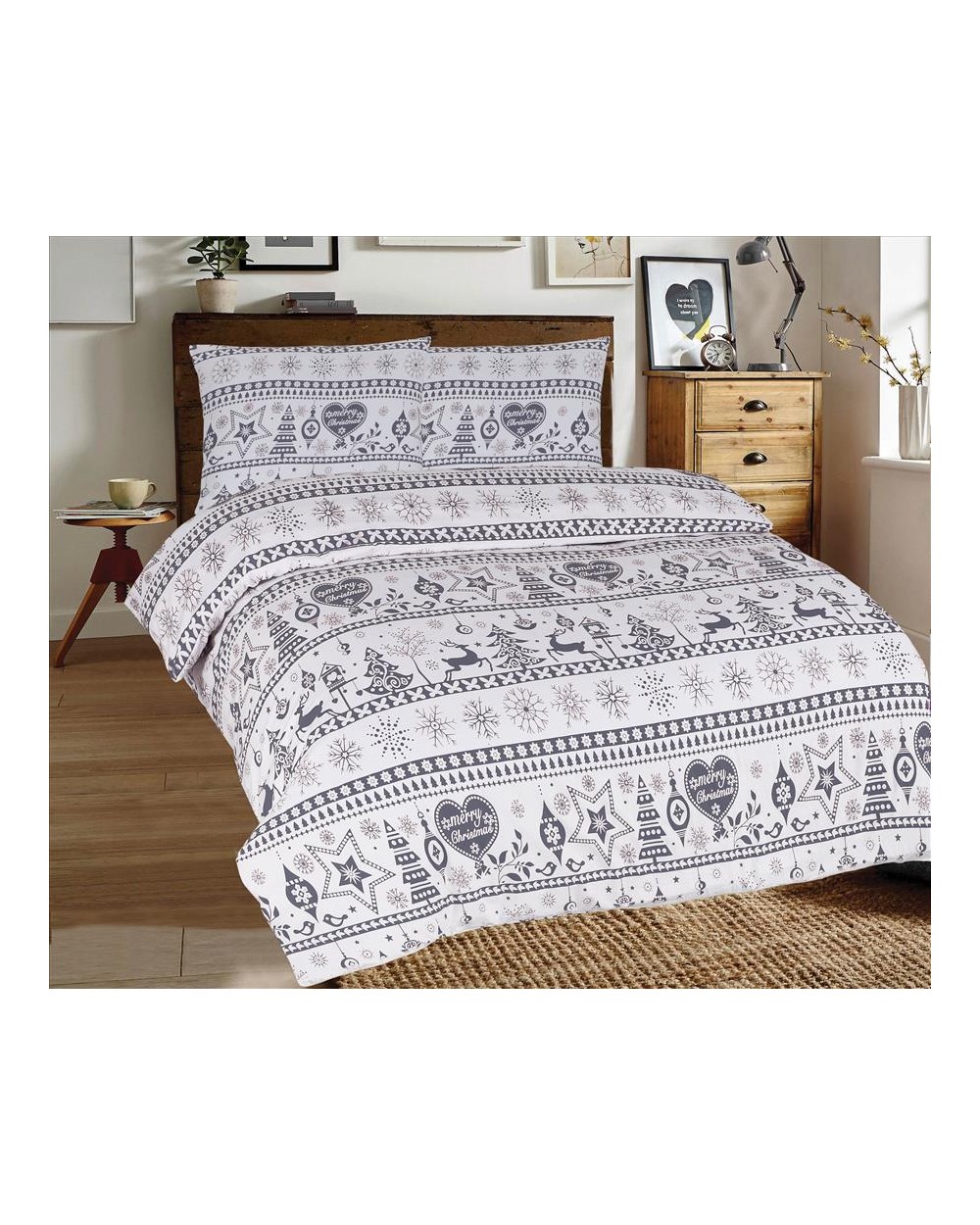 Pościel flanela bawełniana 160x200 + 2x70x80 TM0238_F82A