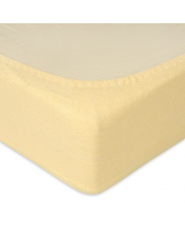 Prześcieradło nieprzemakalne frotte 120x200x20 z gumką kremowe MATEX