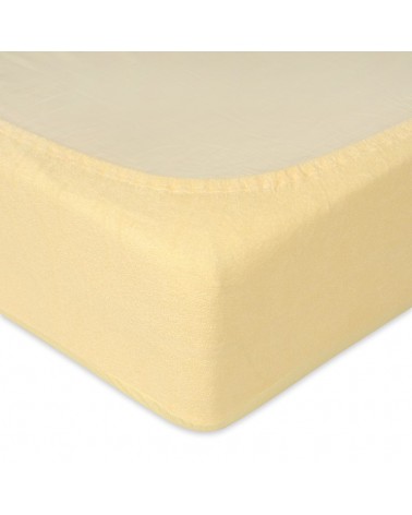 Prześcieradło nieprzemakalne frotte 120x200x20 z gumką kremowe MATEX