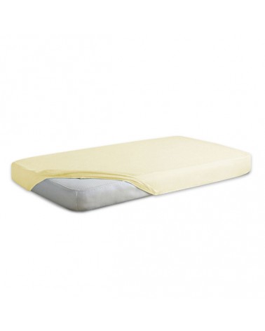 Prześcieradło nieprzemakalne frotte 140x200x20 z gumką kremowe MATEX