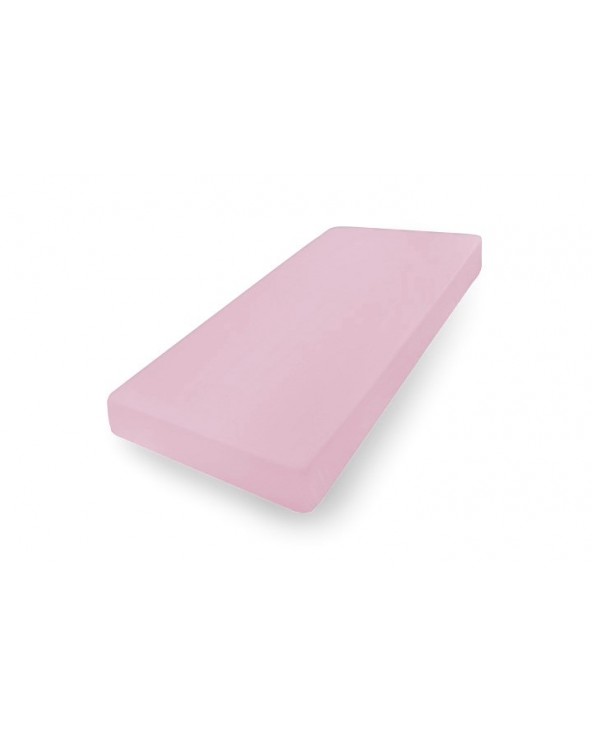 Prześcieradło nieprzemakalne jersey 60x120x10 z gumką różowe BabyMatex