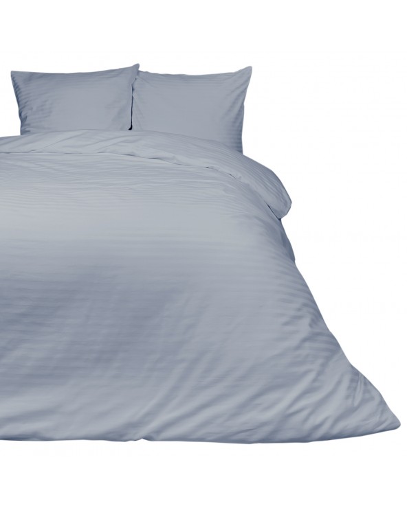 Pościel satyna bawełniana 140x200 + 1x70x80 CIZGILI blue