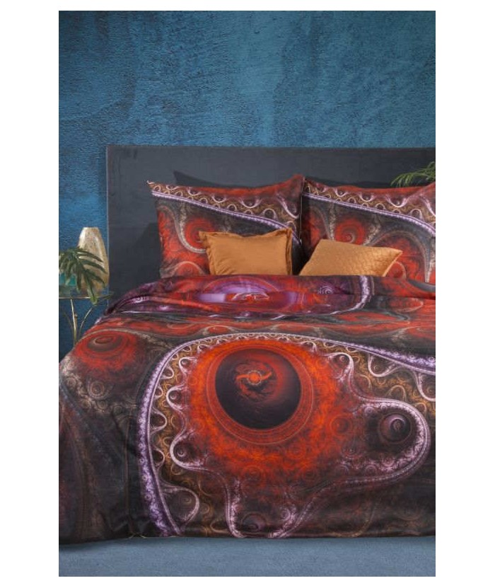 Pościel makosatyna bawełniana Eva Minge Erna 160x200 + 2x70x80 z zamkiem