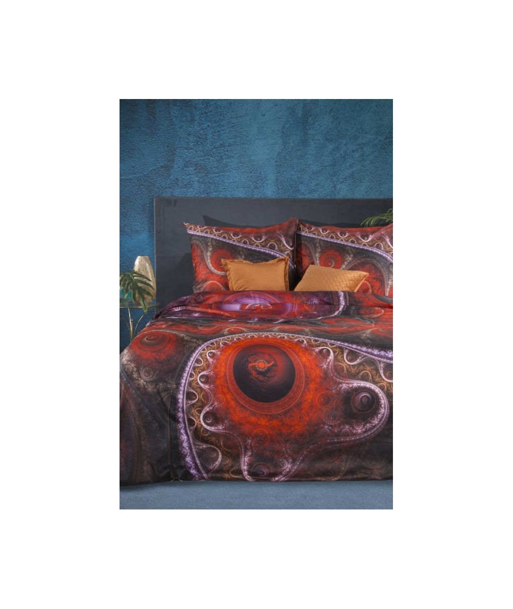 Pościel makosatyna bawełniana Eva Minge Erna 160x200 + 2x70x80 z zamkiem
