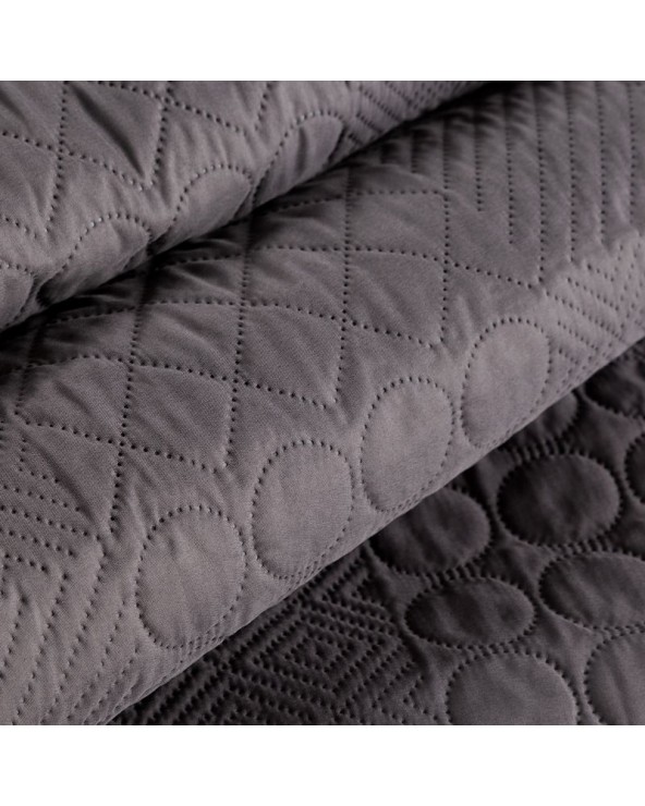 Narzuta mikrofibra 200x220 Boni 5 grafitowa