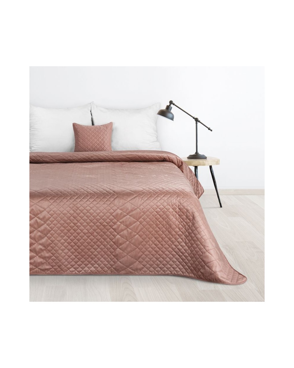 Narzuta velvet 200x220 Luiz 3 różowa