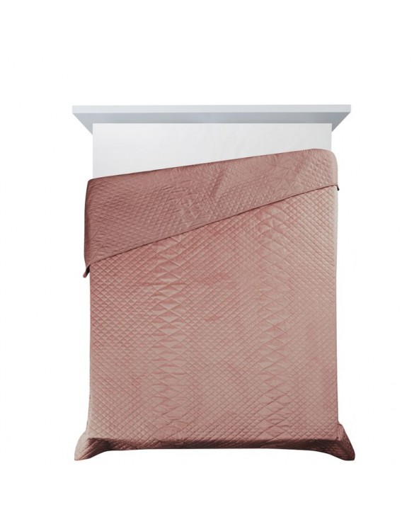 Narzuta velvet 200x220 Luiz 3 różowa