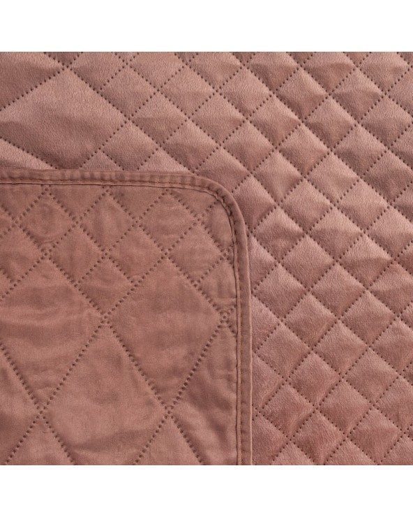 Narzuta velvet 200x220 Luiz 3 różowa