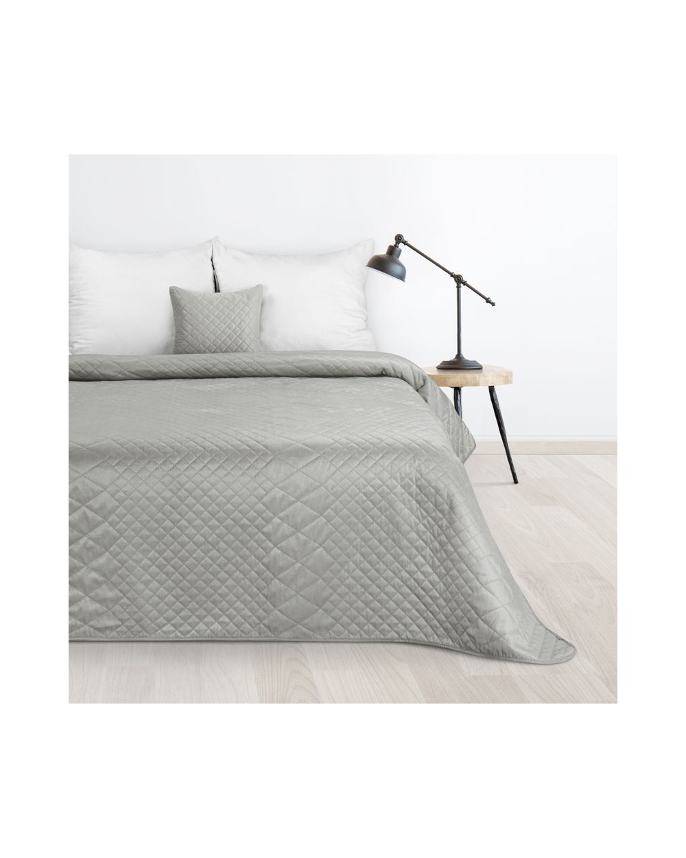 Narzuta velvet 170x210 Luiz 3 srebrna