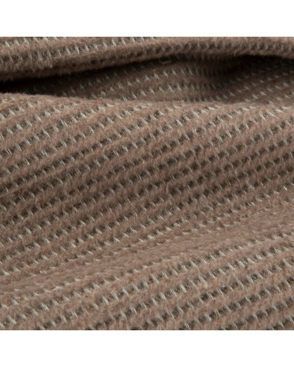Koc bawełna 180x220 Amber ciemnobeżowy