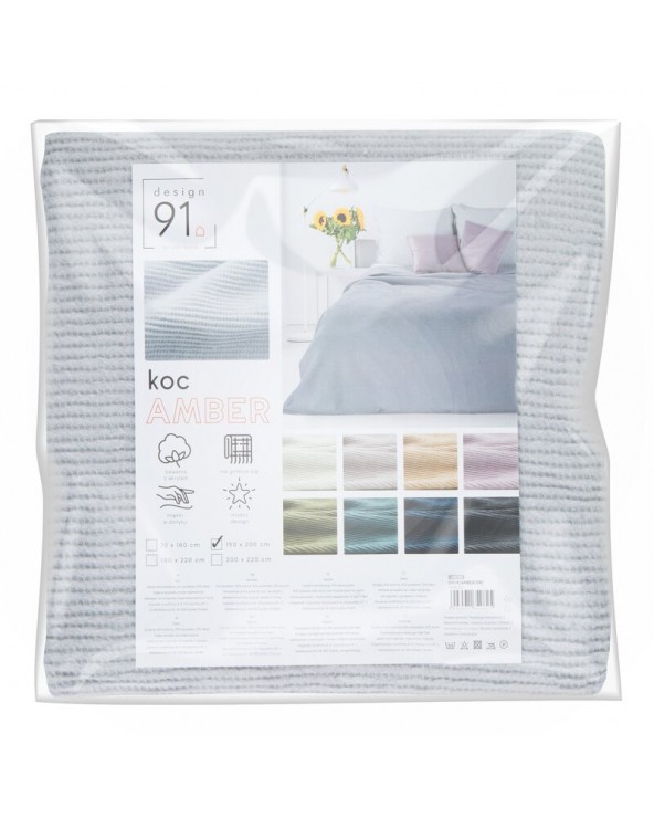 Koc bawełna 150x200 Amber srebrny