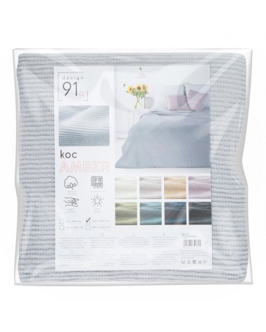 Koc bawełna 150x200 Amber srebrny