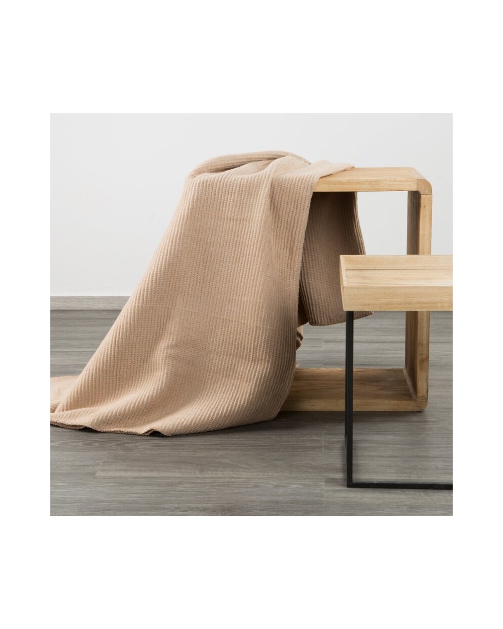 Koc bawełna 200x220 Amber beżowy 