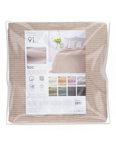 Koc bawełna 200x220 Amber beżowy 