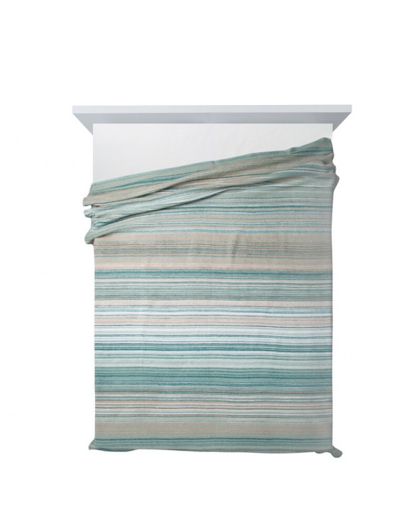 Koc bawełna 150x200 Amber 1 miętowy/beżowy