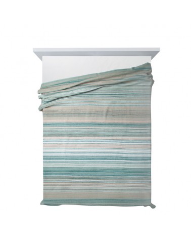 Koc bawełna 150x200 Amber 1 miętowy/beżowy