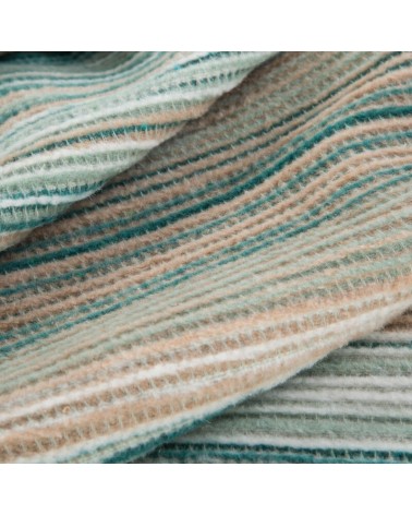 Koc bawełna 150x200 Amber 1 miętowy/beżowy