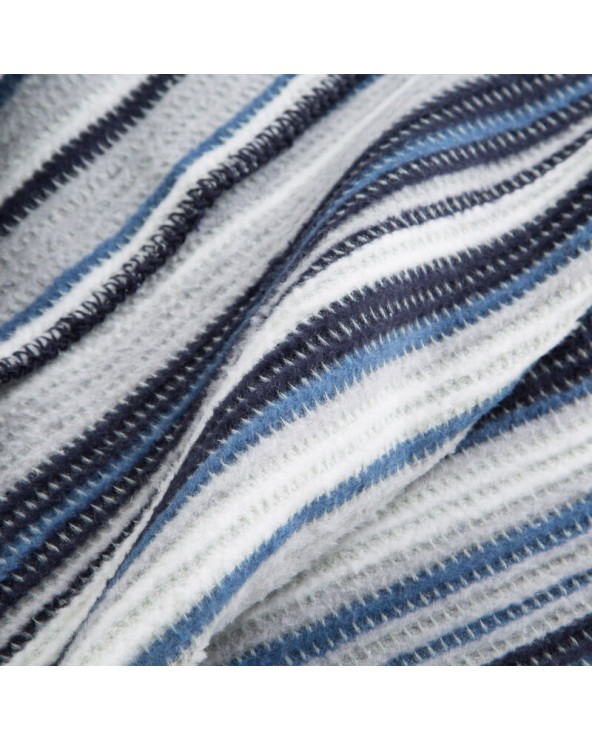 Koc bawełna 200x220 Amber 1 granatowy/srebrny