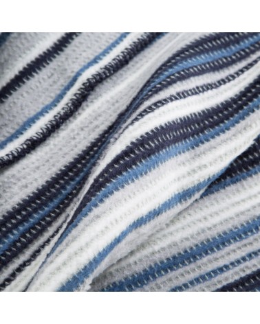 Koc bawełna 200x220 Amber 1 granatowy/srebrny