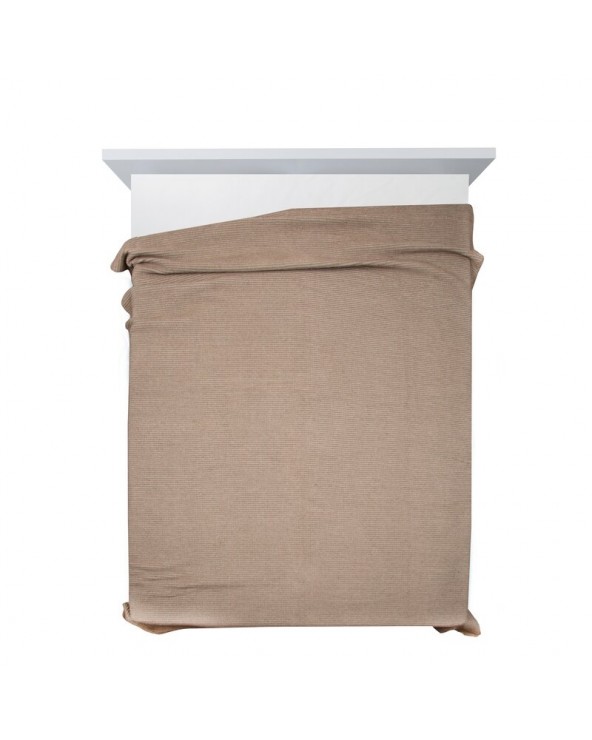 Koc bawełna 150x200 Amber ciemnobeżowy