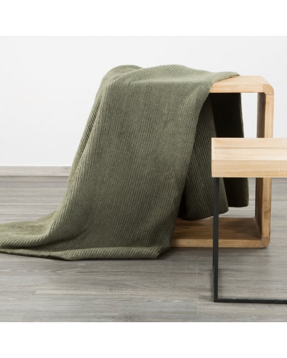 Koc bawełna 150x200 Amber oliwkowy