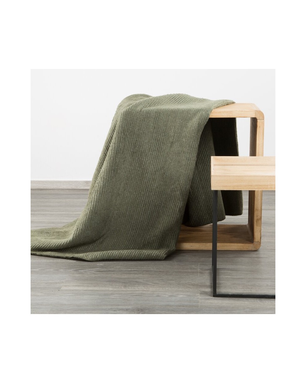 Koc bawełna 150x200 Amber oliwkowy