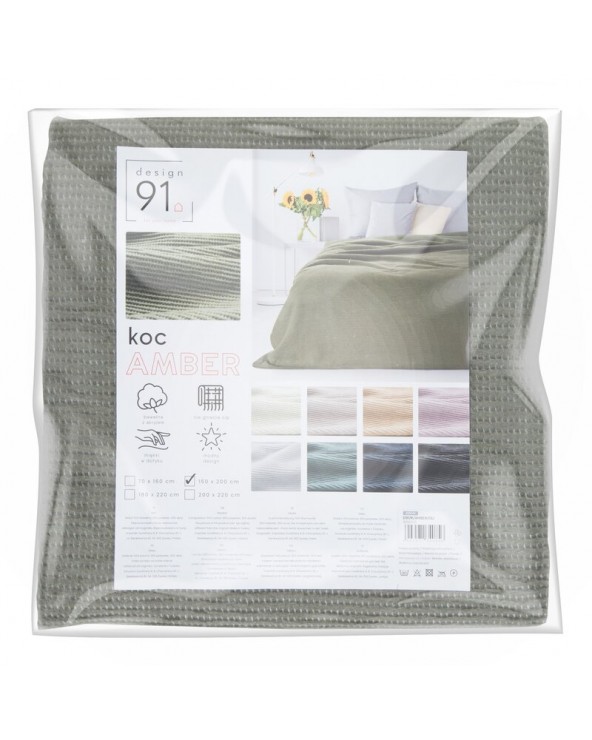 Koc bawełna 150x200 Amber oliwkowy
