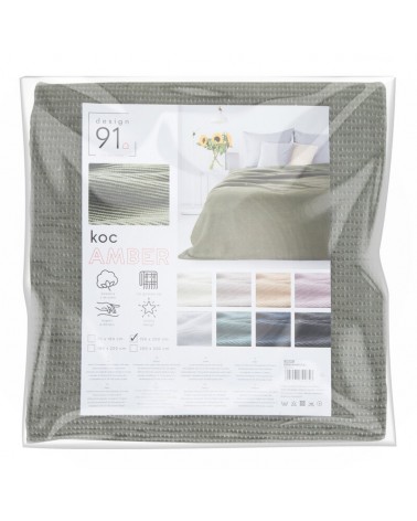 Koc bawełna 150x200 Amber oliwkowy