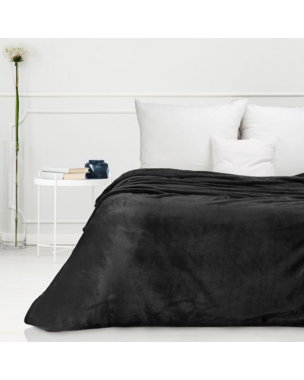 Koc pluszowy 170x210 Cindy 5 czarny