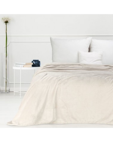 Koc pluszowy 200x220 Cindy 5 kremowy