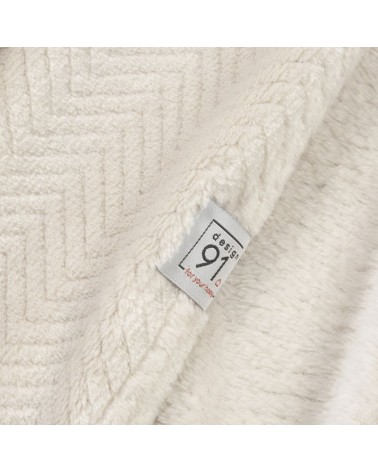 Koc pluszowy 200x220 Cindy 5 kremowy