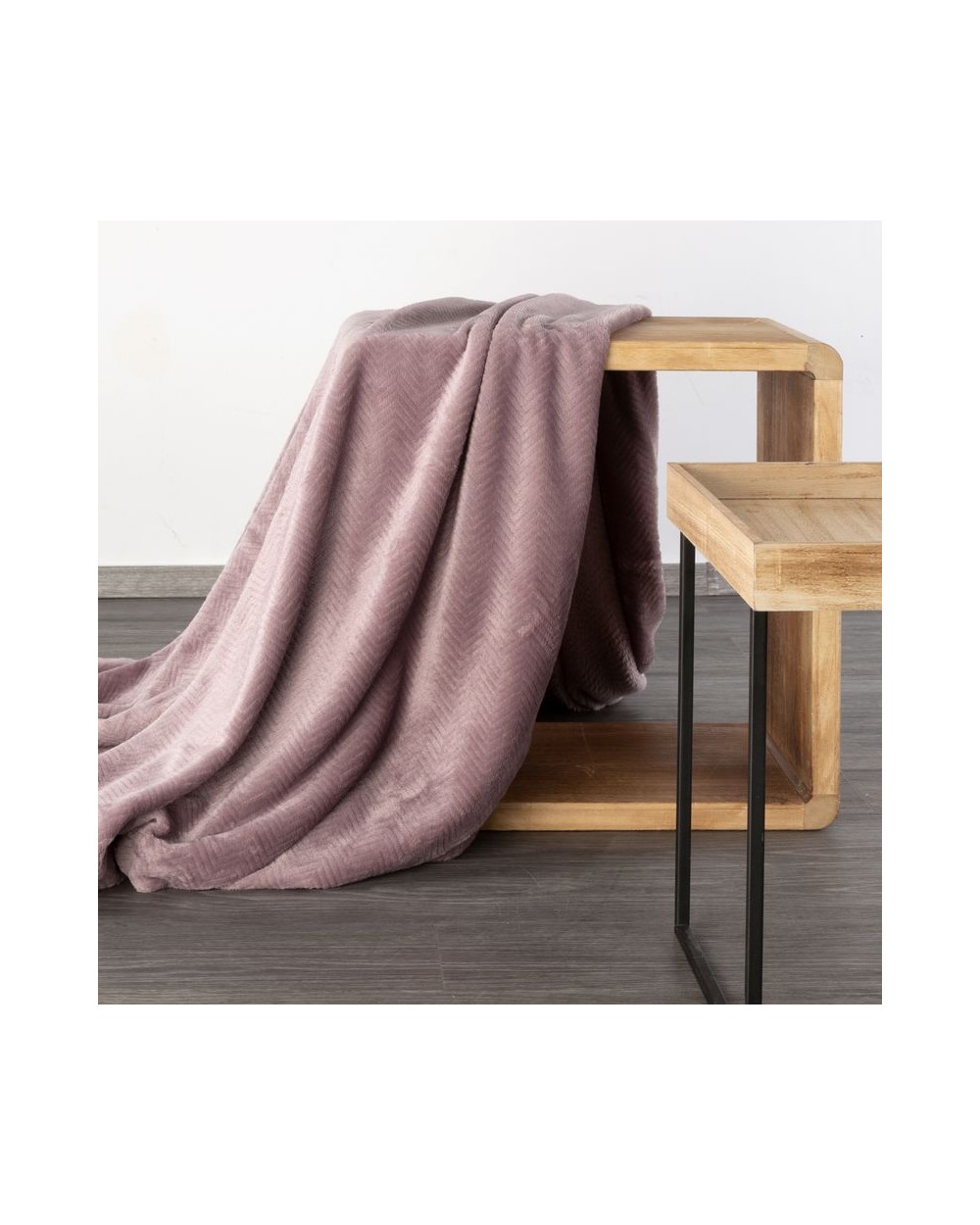 Koc pluszowy 200x220 Cindy 5 wrzosowy