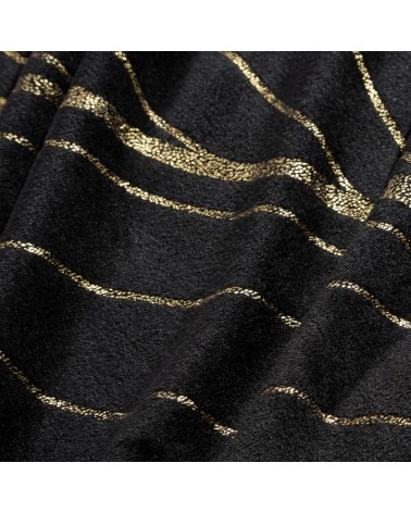 Koc pluszowy 150x200 Lotos 3 czarny/złoty