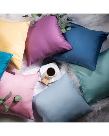 Poszewka satyna bawełniana 40x40 Nova musztardowa