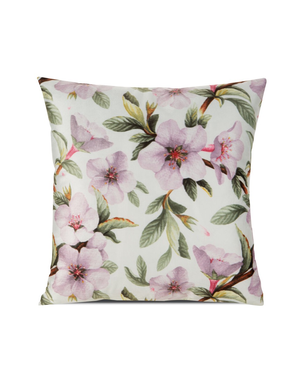 Poszewka velvet 40x40 Arleta  biała/fioletowa