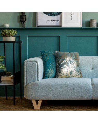 Poszewka velvet 45x45 Blink 9B ziemnozielona/złota 