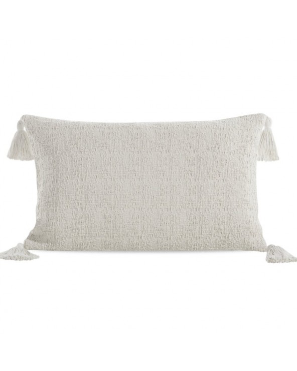 Poszewka płócienna 30x50 Boho 7 kremowa