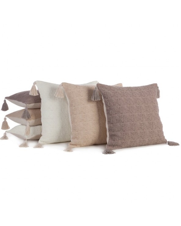 Poszewka płócienna 30x50 Boho 7 kremowa